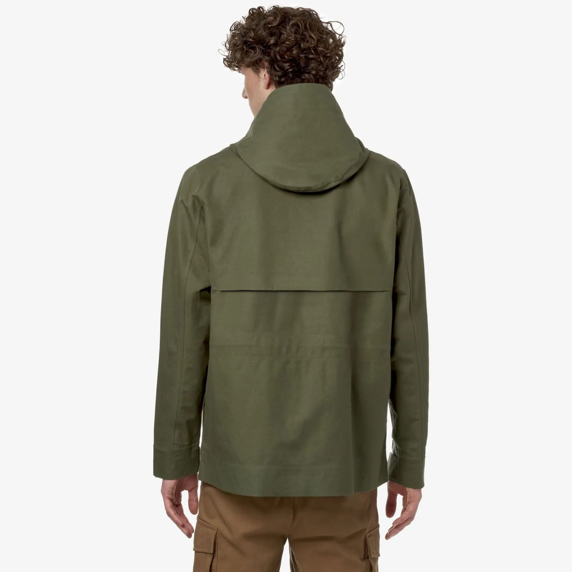 K-WAY Erhal Linen Blend 2L - Jackets - Mid - Man - Green Cypress-Silver Hot