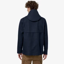 K-WAY Erhal Linen Blend 2L - Jackets - Mid - Man - Blue Depth-Silver Hot