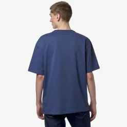 K-WAY Fantome Lettering - T-Shirtstop - T-Shirt - Man - Blue Fiord-Yellow Mimosa Best