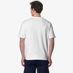 K-WAY Fantome Lettering - Pocket - T-Shirtstop - T-Shirt - Man - White-Orange Md Sale