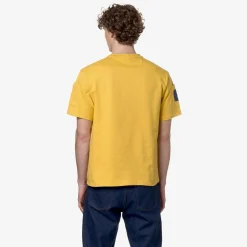 K-WAY Fantome Sleeve Pocket - T-Shirtstop - T-Shirt - Man - Yellow Mimosa-Blue Fiord Shop