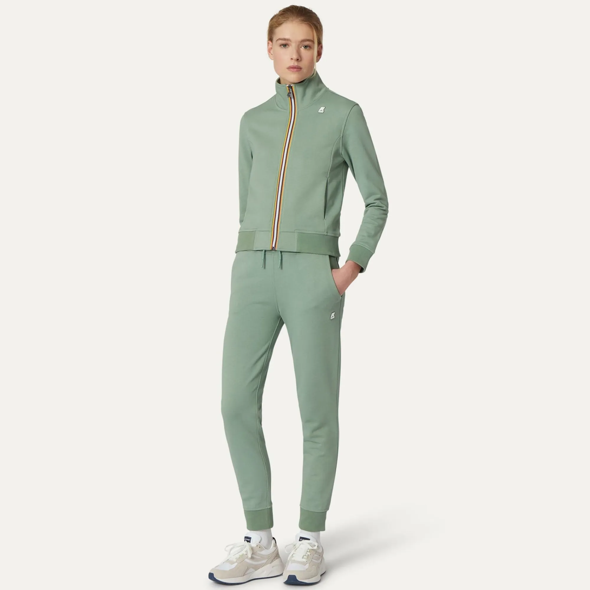 K-WAY Ginevra - Pants - Sport Trousers - Woman - Green Fjord Cheap