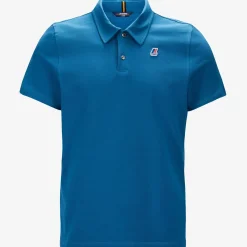 K-WAY Gregoire Tape - Polo Shirts - Polo - Man - Blue Deep Water Cheap