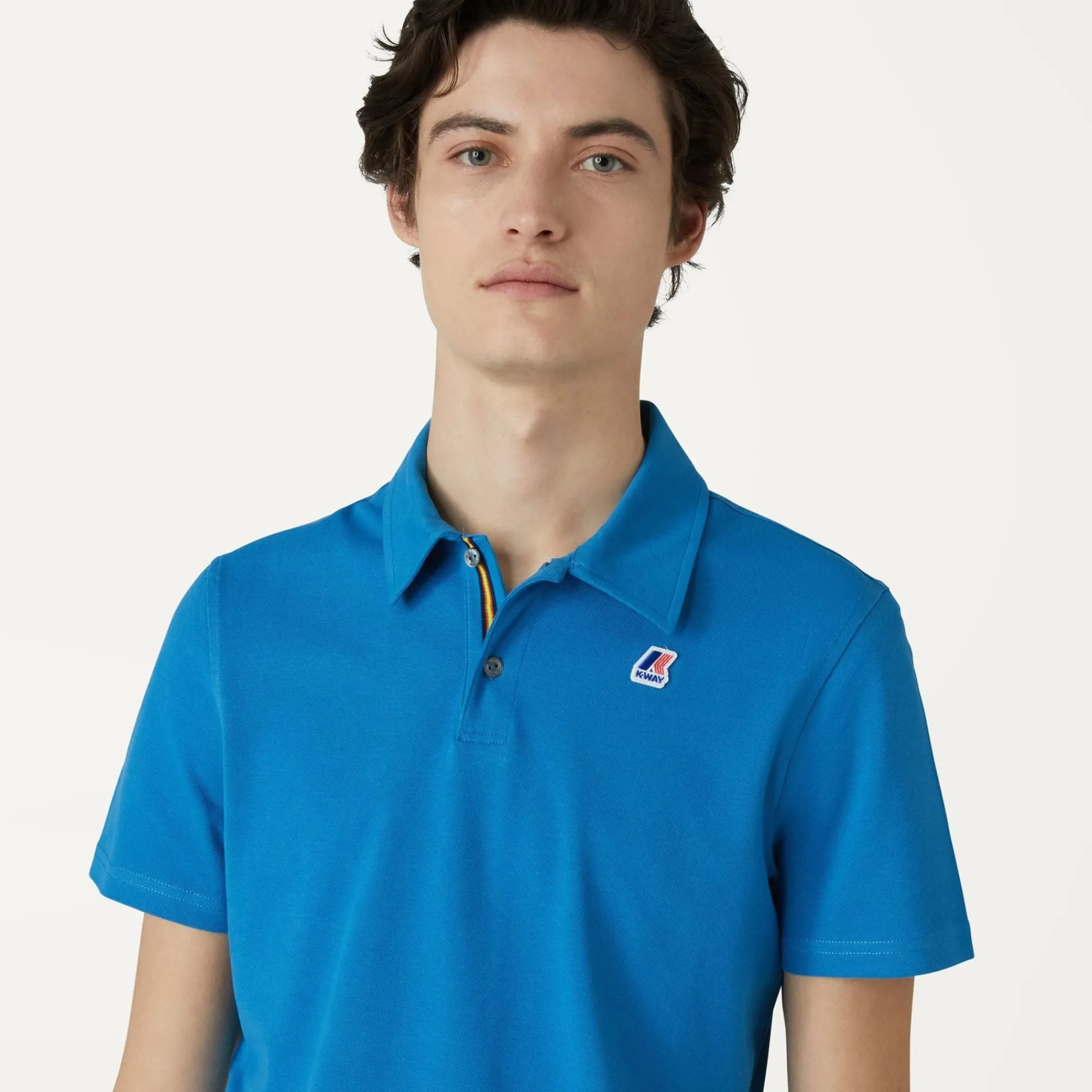 K-WAY Gregoire Tape - Polo Shirts - Polo - Man - Blue Deep Water Cheap