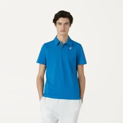 K-WAY Gregoire Tape - Polo Shirts - Polo - Man - Blue Deep Water Cheap