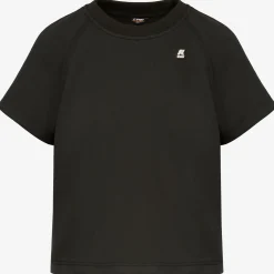 K-WAY Guendaline Light Spacer - T-Shirtstop - T-Shirt - Woman - Black Pure Outlet