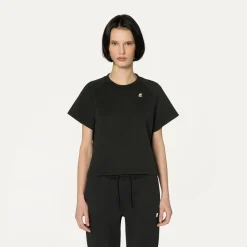 K-WAY Guendaline Light Spacer - T-Shirtstop - T-Shirt - Woman - Black Pure Outlet