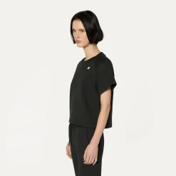 K-WAY Guendaline Light Spacer - T-Shirtstop - T-Shirt - Woman - Black Pure Outlet