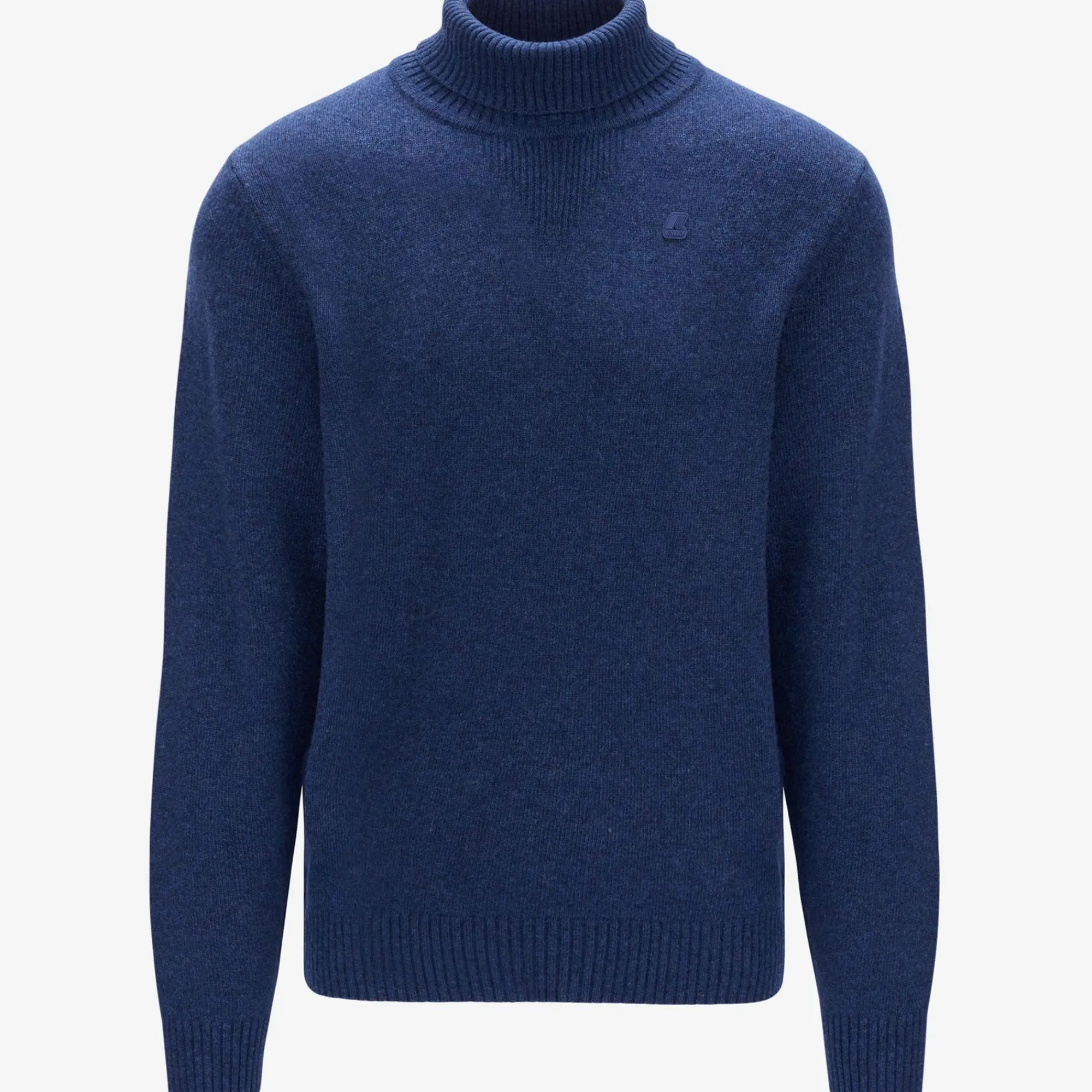 K-WAY Henry Lambswool - Knitwear - Pullover - Man - Blue Medieval Discount
