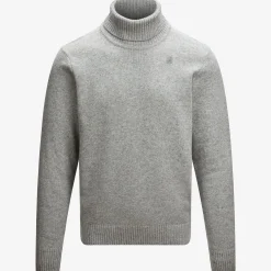 K-WAY Henry Lambswool - Knitwear - Pullover - Man - Grey Md Steel Sale