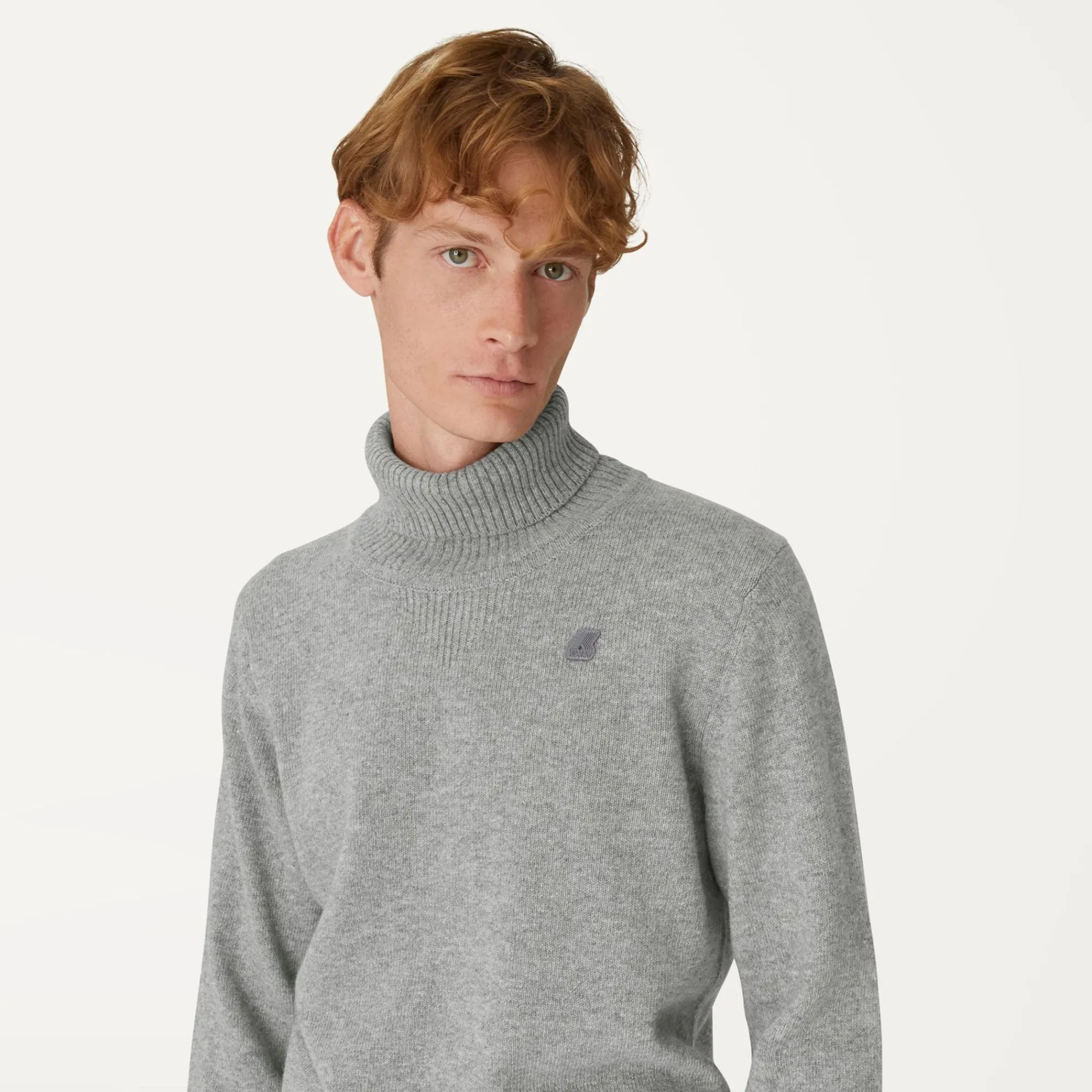 K-WAY Henry Lambswool - Knitwear - Pullover - Man - Grey Md Steel Sale