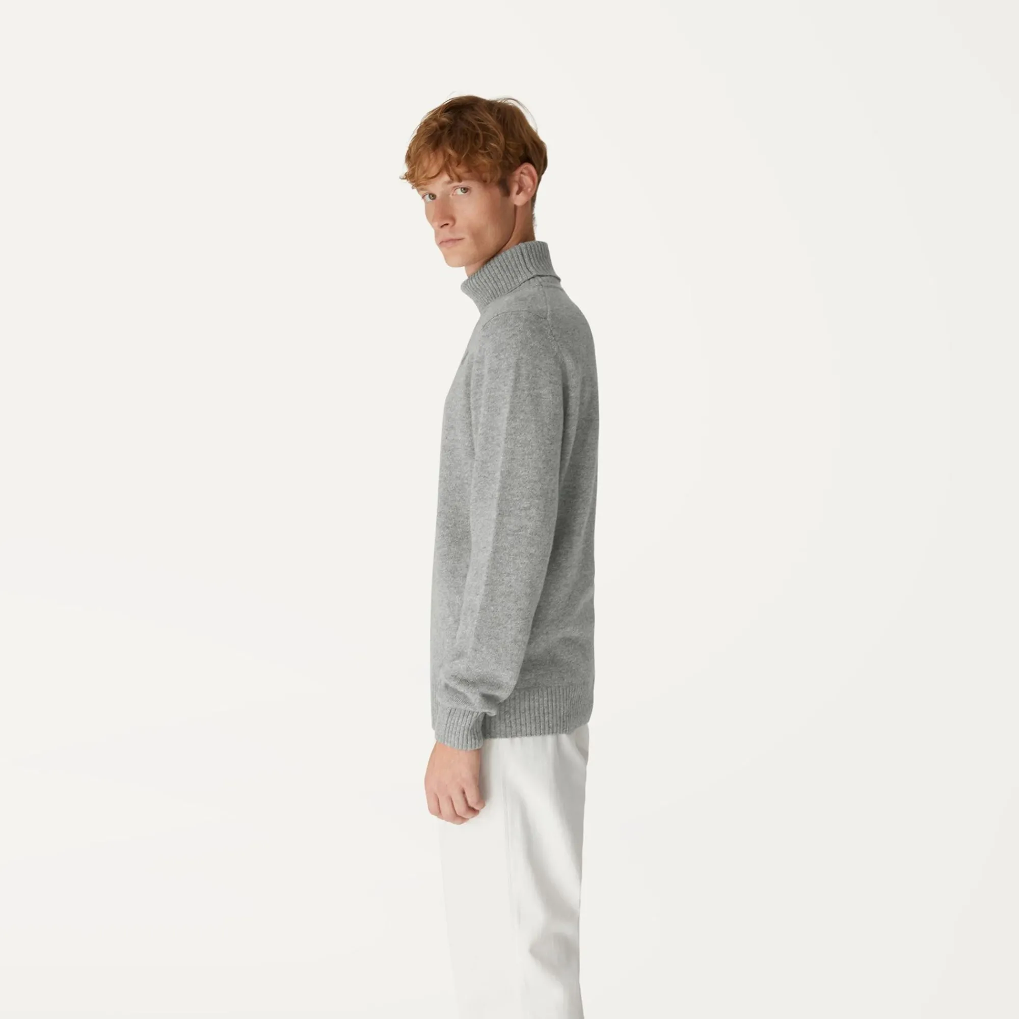 K-WAY Henry Lambswool - Knitwear - Pullover - Man - Grey Md Steel Sale