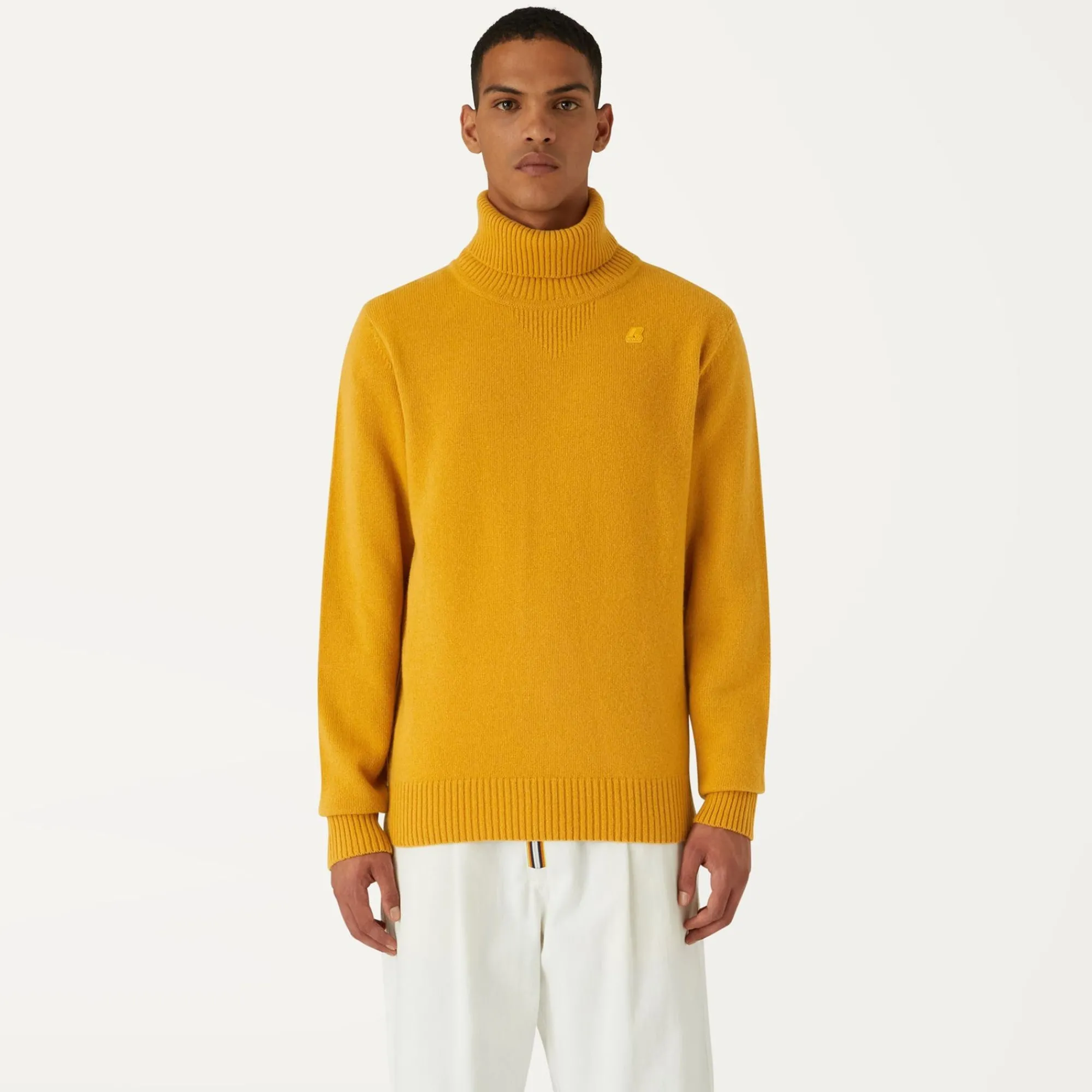 K-WAY Henry Lambswool - Knitwear - Pullover - Man - Yellow Sunflower Cheap