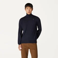 K-WAY Henry Merino - Knitwear - Pullover - Man - Blue Depth Online