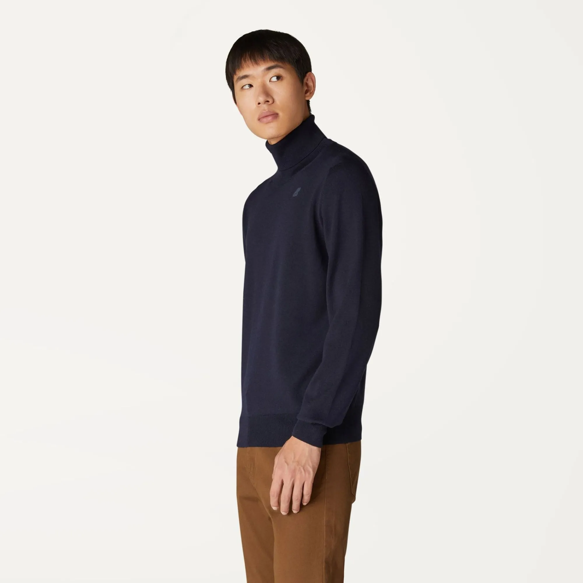 K-WAY Henry Merino - Knitwear - Pullover - Man - Blue Depth Online