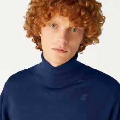 K-WAY Henry Merino - Knitwear - Pullover - Man - Blue Medieval Store