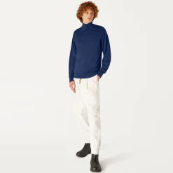 K-WAY Henry Merino - Knitwear - Pullover - Man - Blue Medieval Store