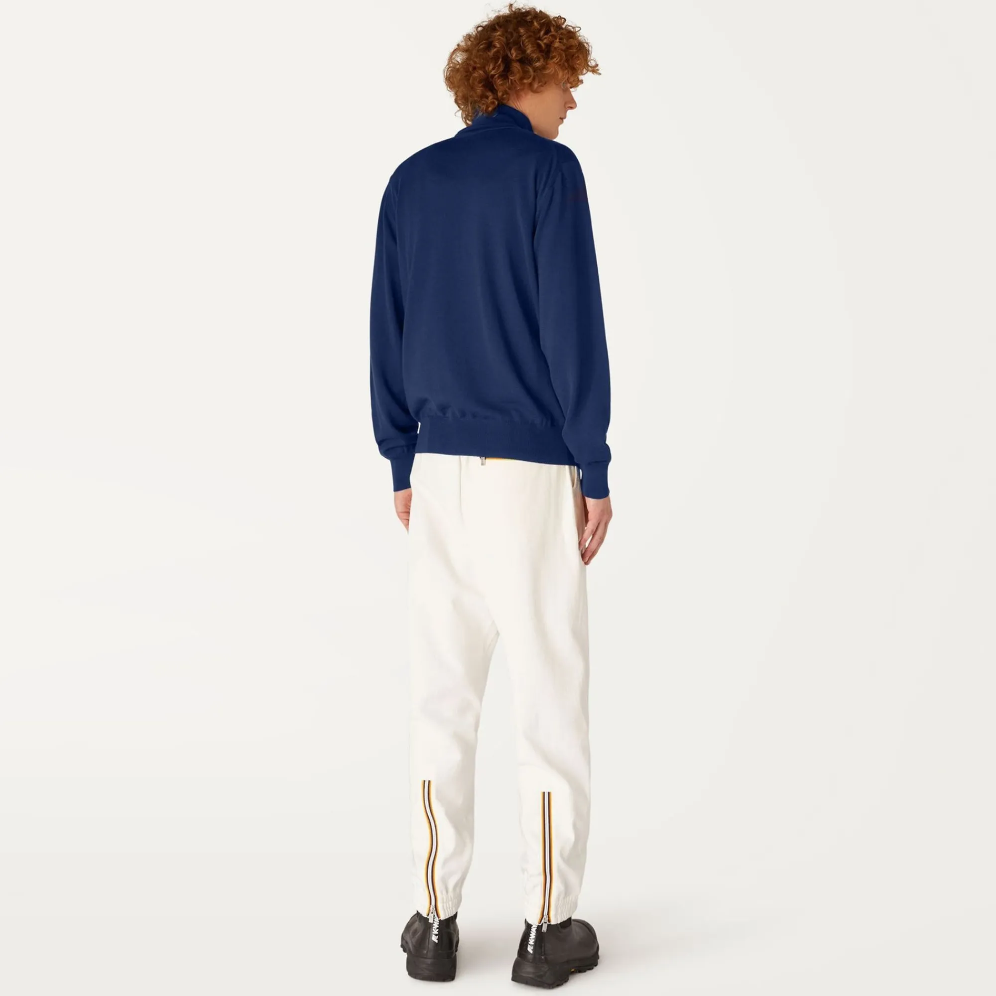 K-WAY Henry Merino - Knitwear - Pullover - Man - Blue Medieval Store