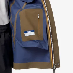 K-WAY Igon Eco Sd Contrast - Jackets - 3/4 Length - Man - Brown C-Blue F Clearance
