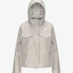 K-WAY Ivette Cotton Feel - Jackets - Mid - Woman - Beige Lt Clearance