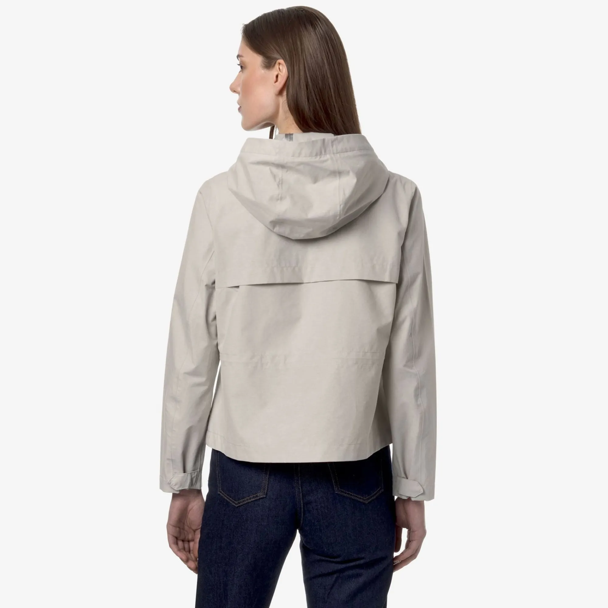 K-WAY Ivette Cotton Feel - Jackets - Mid - Woman - Beige Lt Clearance