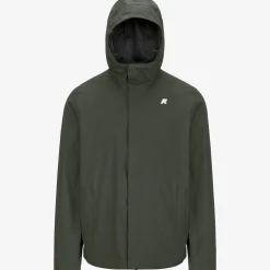 K-WAY Jack Ottoman - Jackets - Short - Man - Green Blackish Fashion
