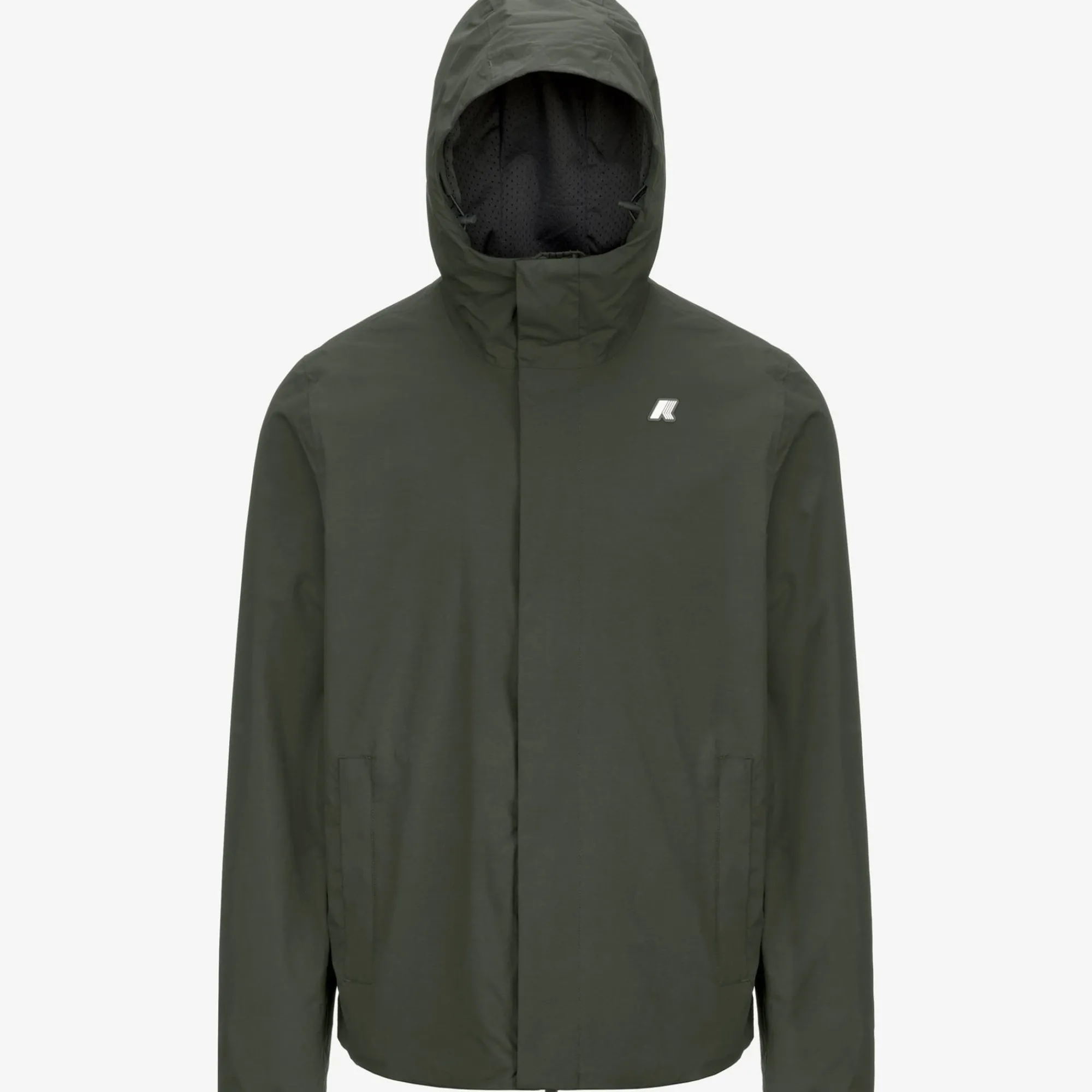 K-WAY Jack Ottoman - Jackets - Short - Man - Green Blackish Fashion