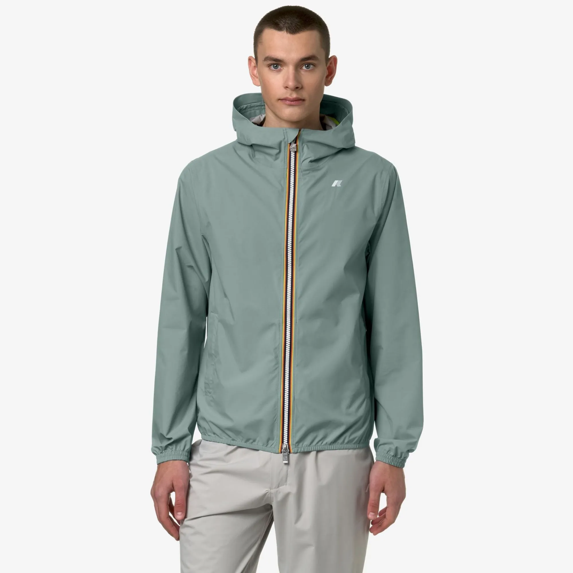 K-WAY Jack Stretch Dot - Jackets - Short - Man - Green Mold Discount