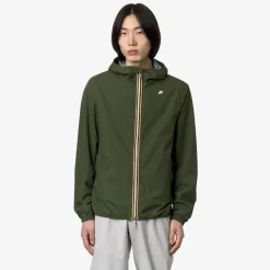 K-WAY Jack Stretch Dot - Jackets - Short - Man - Green Cypress Cheap