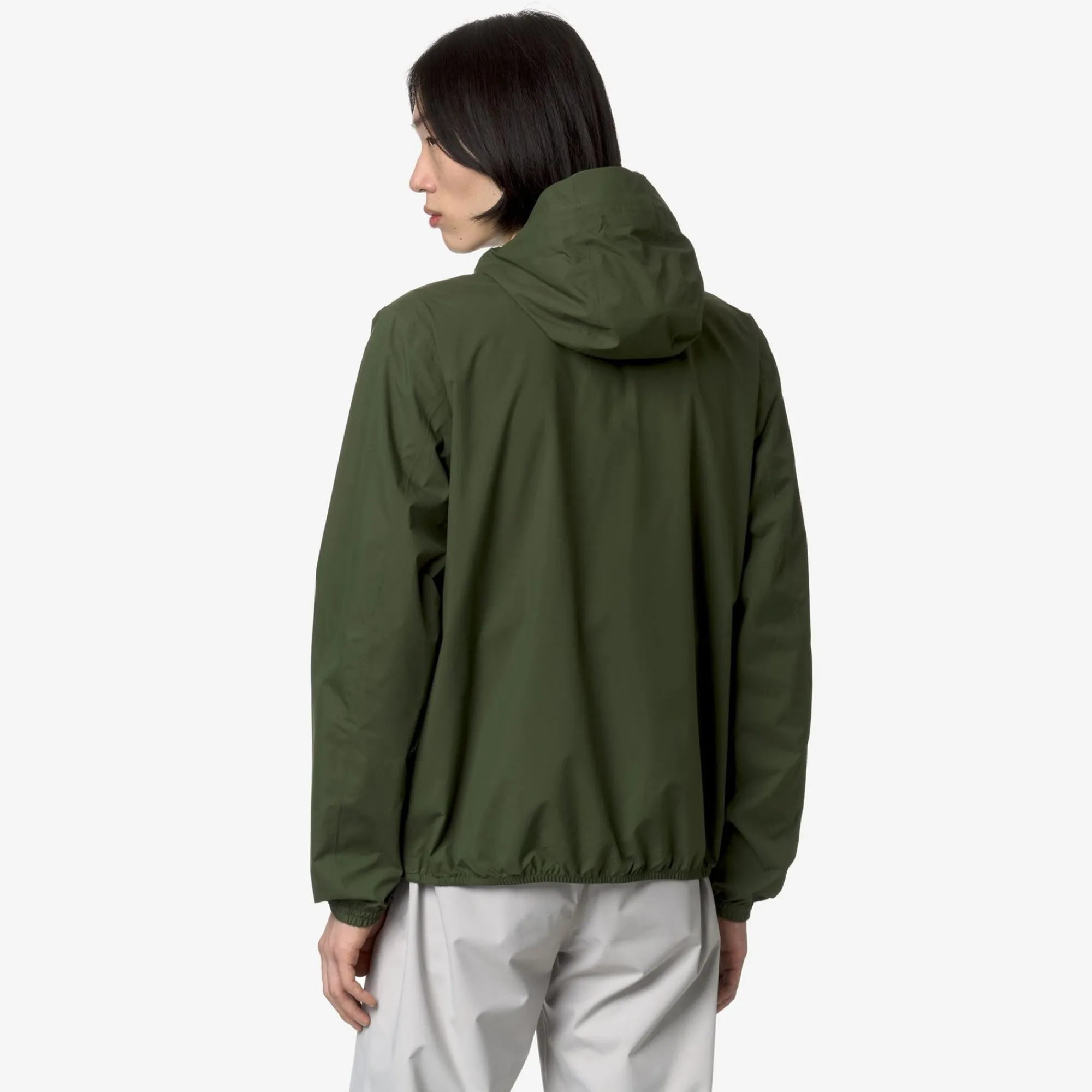 K-WAY Jack Stretch Dot - Jackets - Short - Man - Green Cypress Cheap