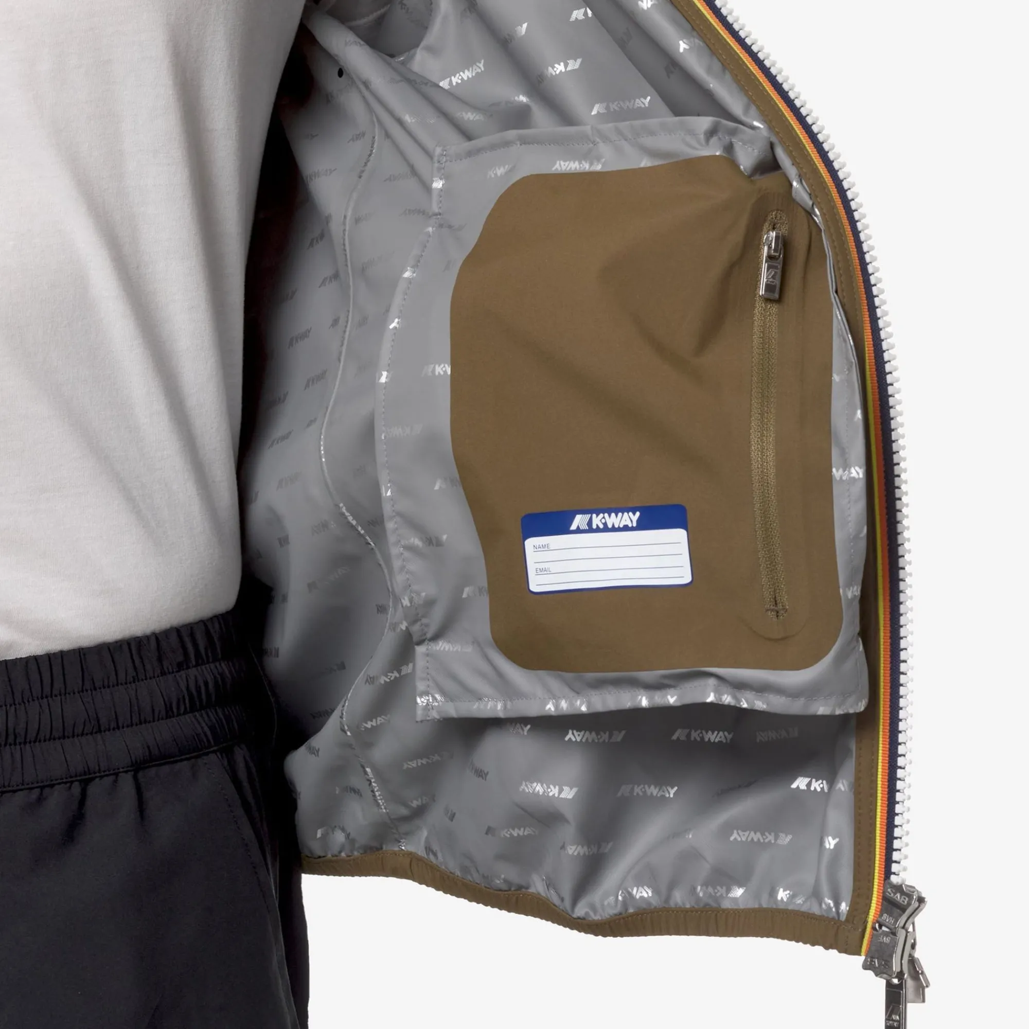 K-WAY Jack Stretch Dot - Jackets - Short - Man - Brown Corda Outlet