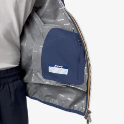 K-WAY Jack Stretch Dot - Jackets - Short - Man - Blue Fiord Cheap