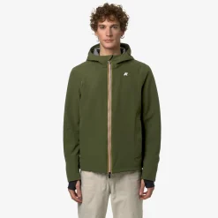 K-WAY Jacko Bonded Jersey - Jackets - Short - Man - Green Cypress Sale