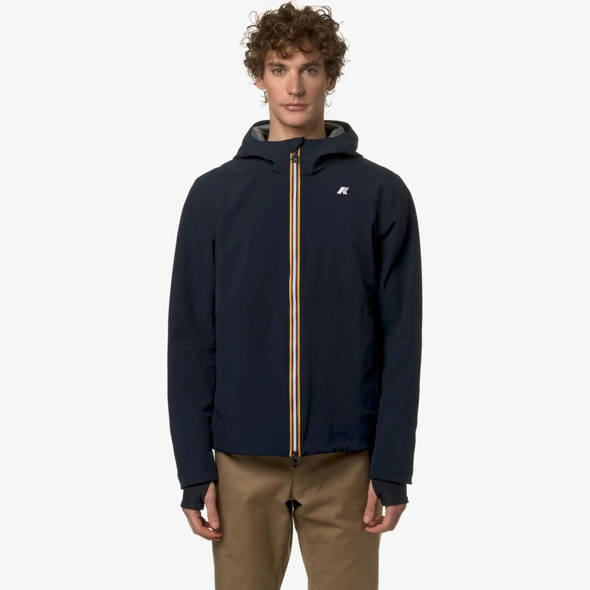 K-WAY Jacko Bonded Jersey - Jackets - Short - Man - Blue Depth New