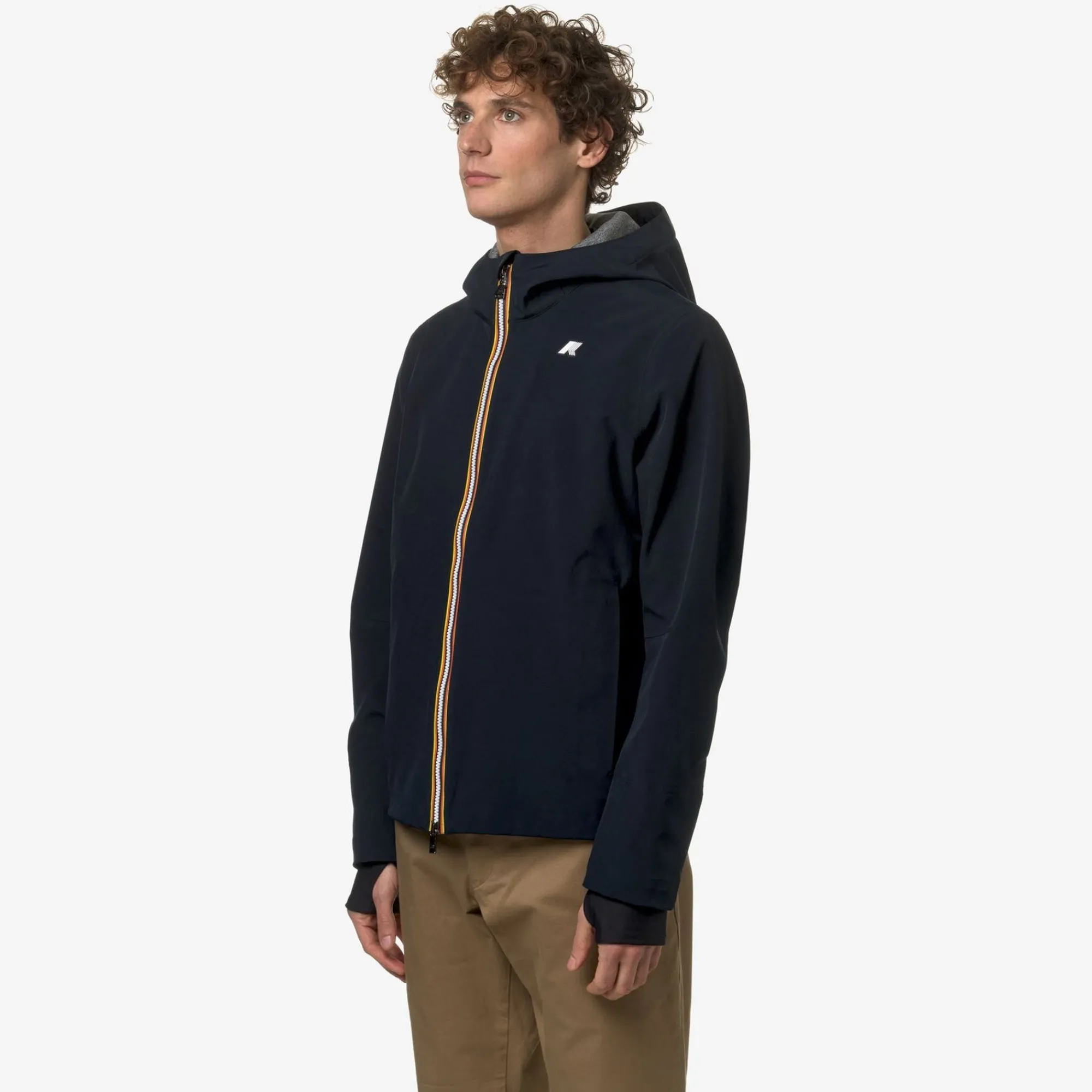 K-WAY Jacko Bonded Jersey - Jackets - Short - Man - Blue Depth New