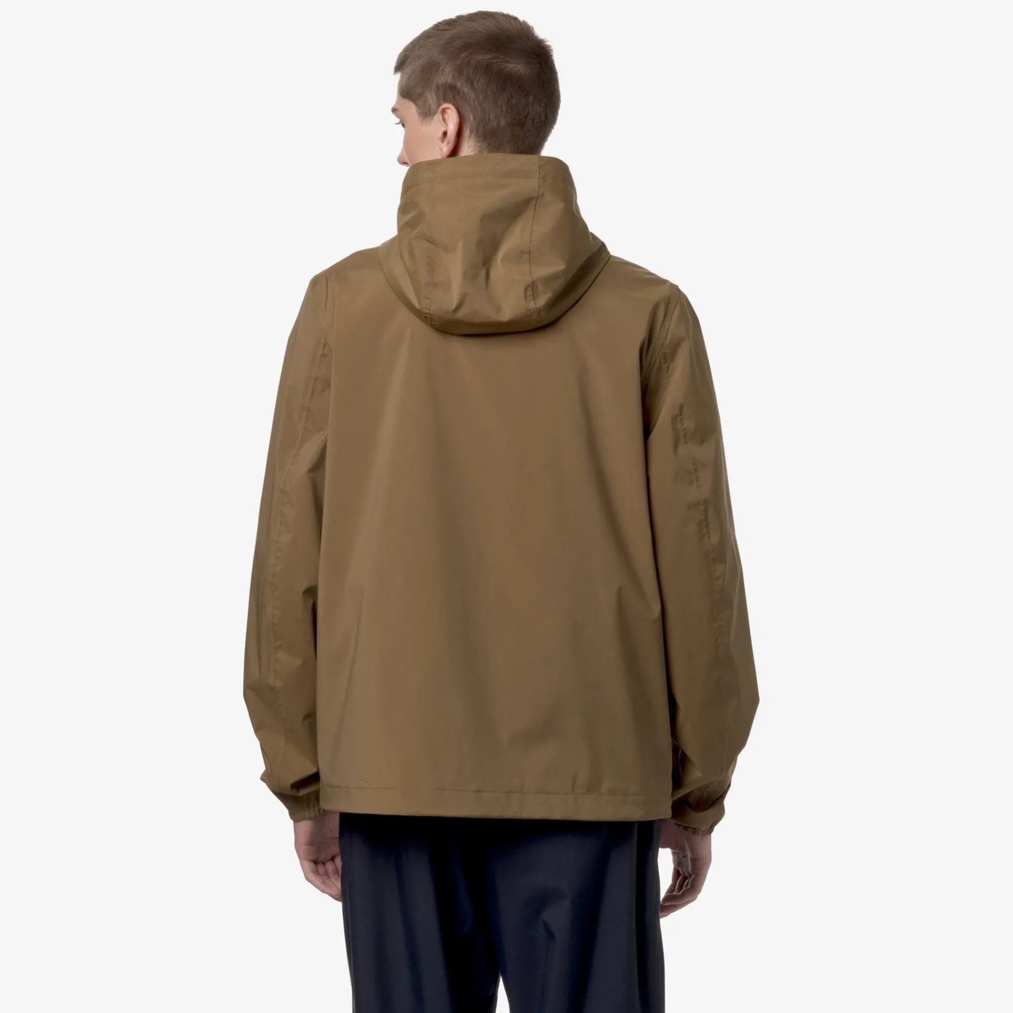 K-WAY Jackstretch Nylon Jersey - Jackets - Short - Man - Brown Corda Best Sale