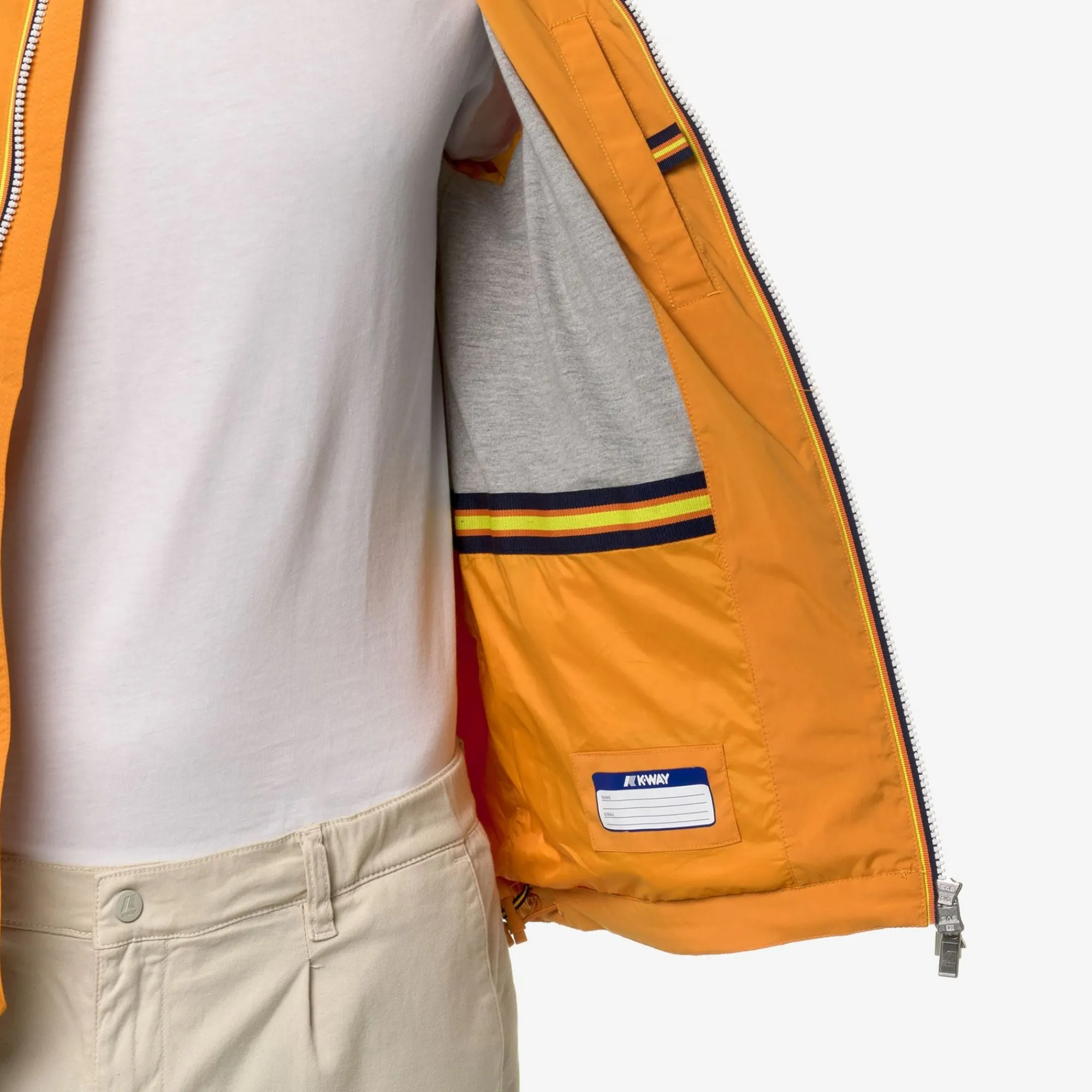 K-WAY Jackstretch Nylon Jersey - Jackets - Short - Man - Orange Md Cheap