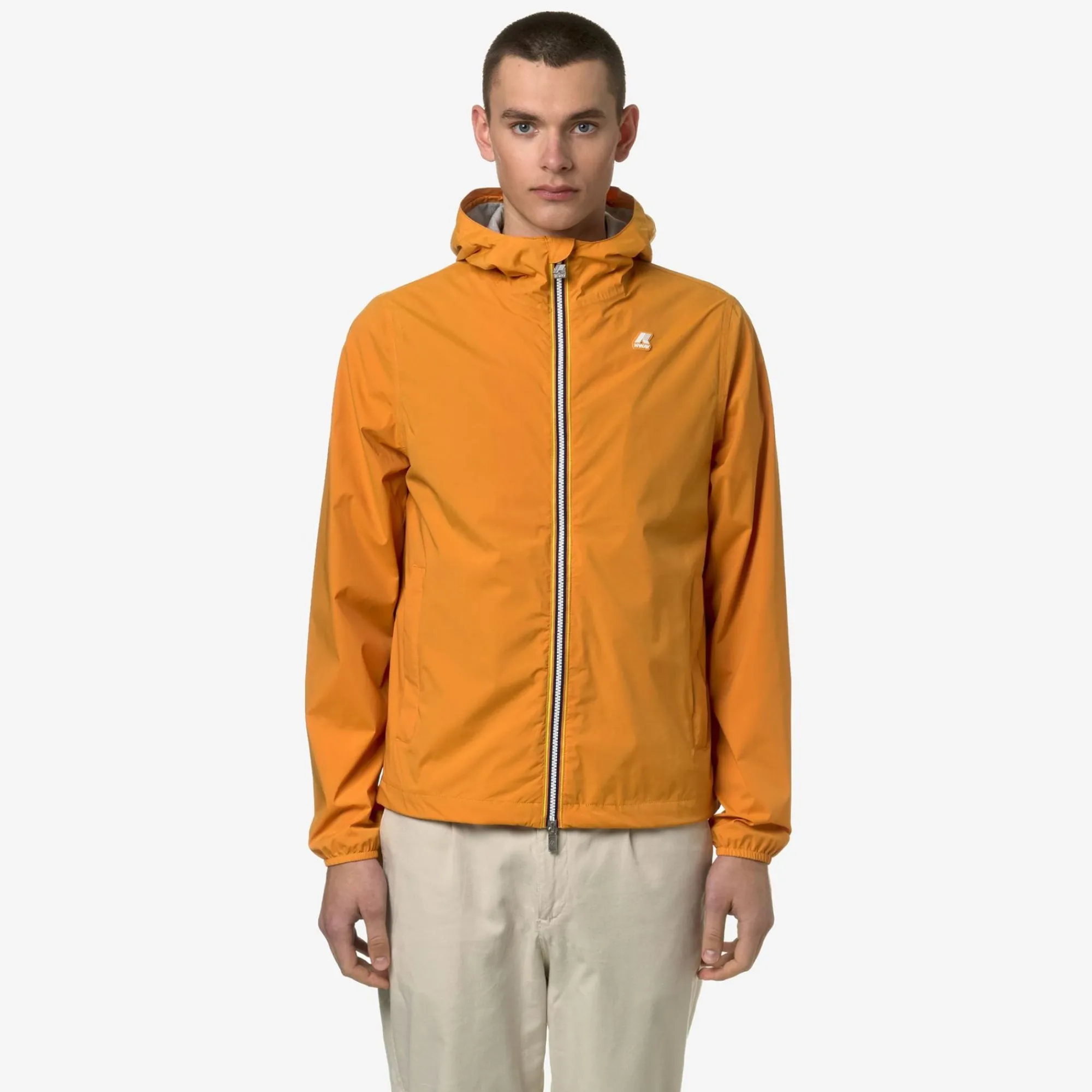 K-WAY Jackstretch Nylon Jersey - Jackets - Short - Man - Orange Md Cheap