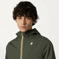 K-WAY Jackstretch Nylon Jersey - Jackets - Short - Man - Green Blackish Cheap