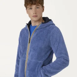 K-WAY Jacques Polar Reversible - Fleece - Jacket - Man - Blue Depth-Blue Ash Outlet