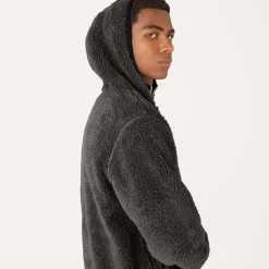 K-WAY Jacques Polar Reversible - Fleece - Jacket - Man - Black Pure-Grey Smoked Cheap