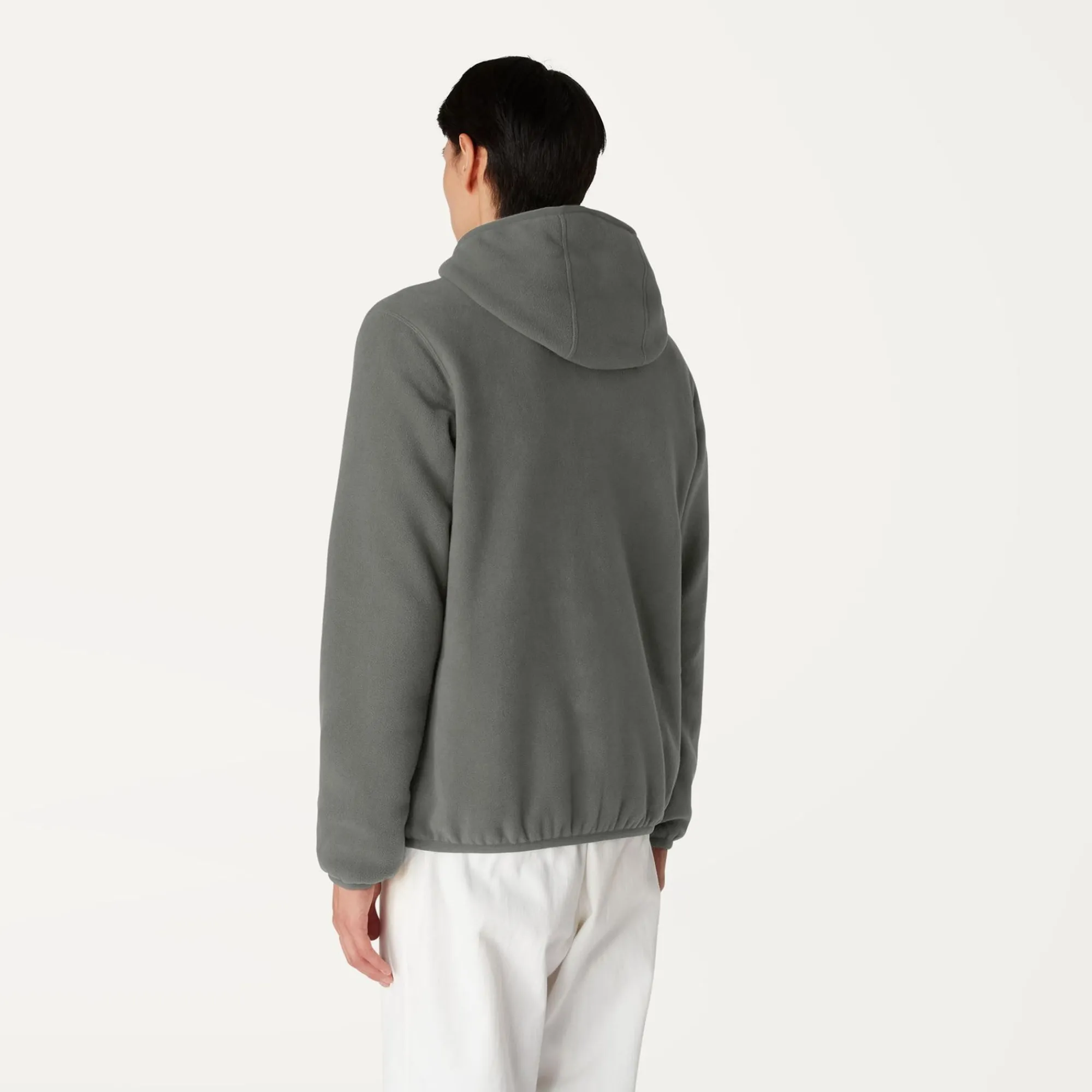 K-WAY Jacques Polar Reversible - Fleece - Jacket - Man - Green Blackish-Blue Depth Best