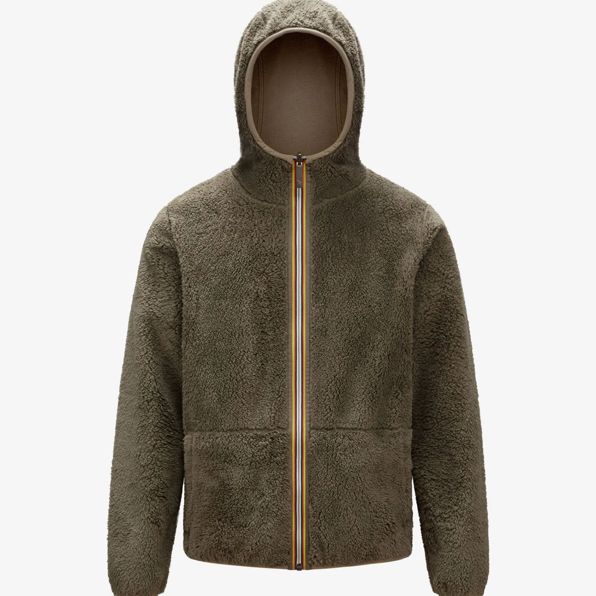 K-WAY Jacques Polar Reversible - Fleece - Jacket - Man - Beige Taupe-Browm Flash Sale