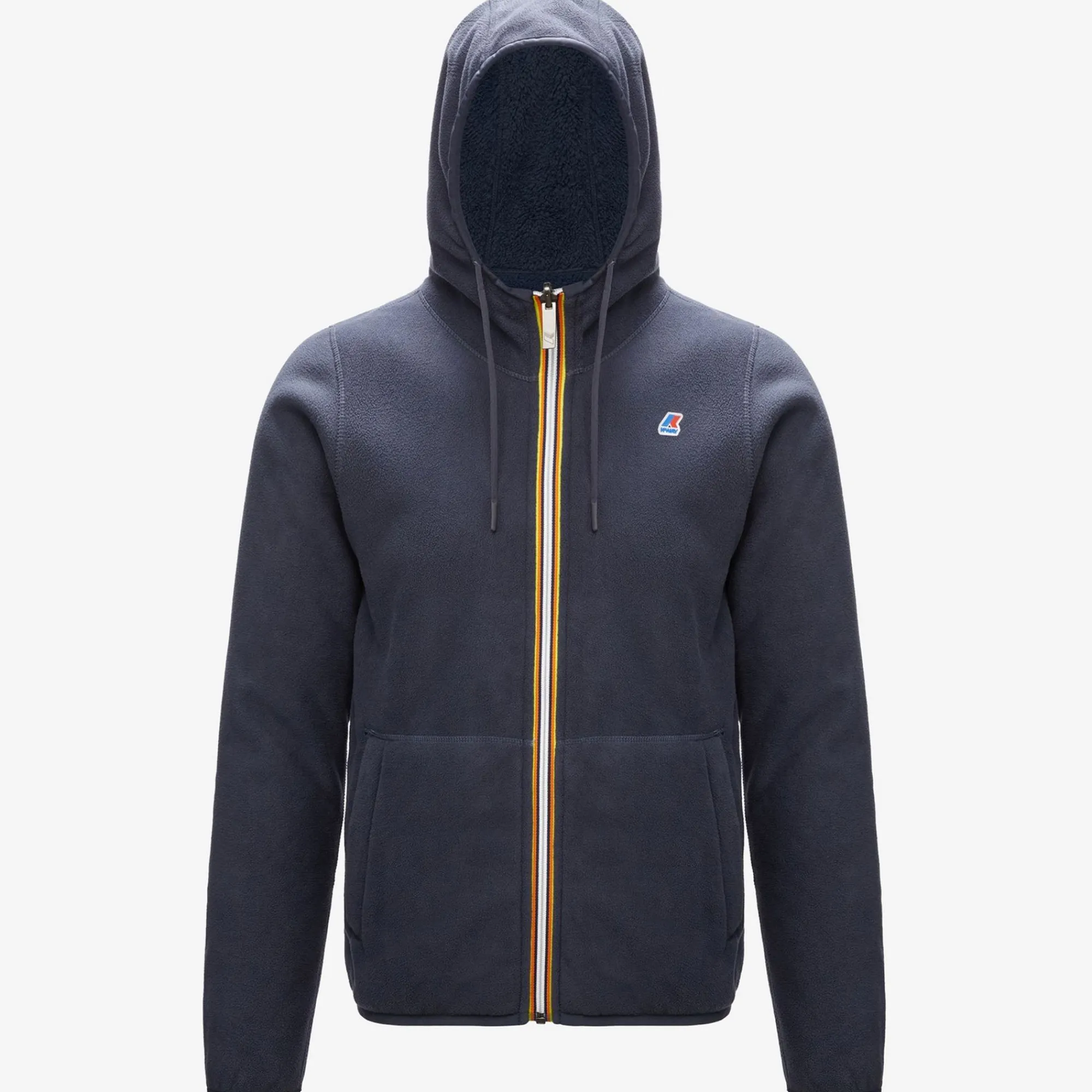 K-WAY Jacques Polar Reversible - Fleece - Jacket - Man - Blue Depth-Blue Ash Best Sale