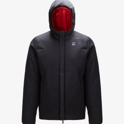 K-WAY Jacques Warm Reversible - Jackets - Short - Man - Red-Blue Depth Hot