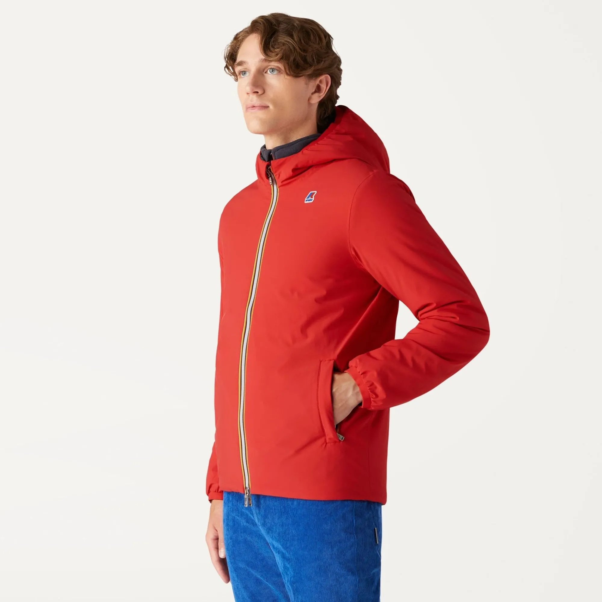 K-WAY Jacques Warm Reversible - Jackets - Short - Man - Red-Blue Depth Hot