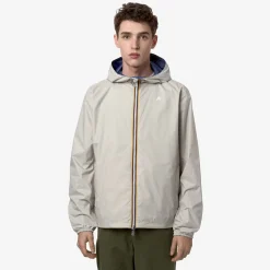 K-WAY Jake Plus.2 Reversible - Jackets - Short - Man - Beige L-Blue F Fashion
