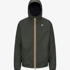 K-WAY Jake Plus.2 Reversible - Jackets - Short - Man - Green Blackish-Black Pure Best Sale