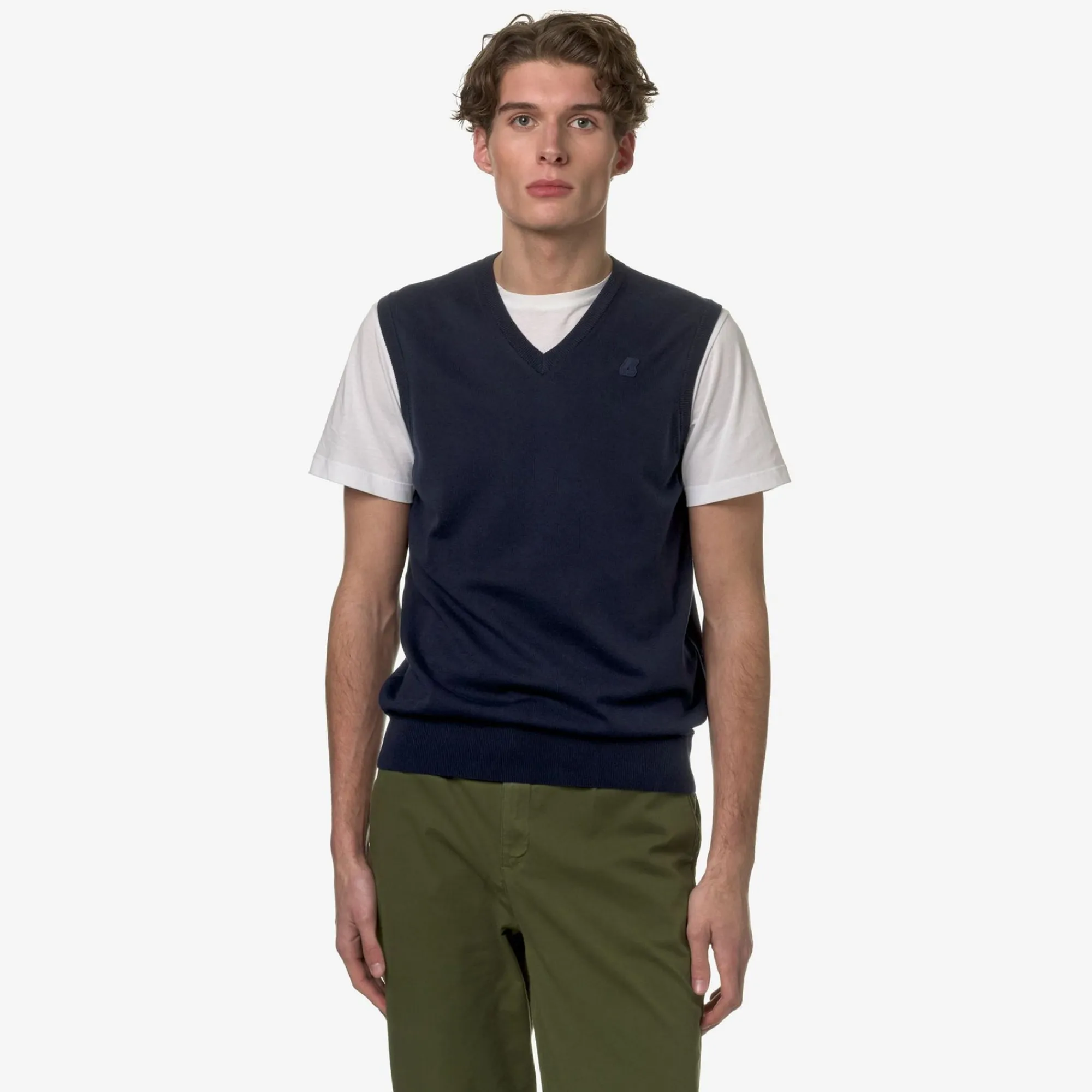 K-WAY Jean Cotton Ps - Knitwear - Vest - Man - Blue Depth New