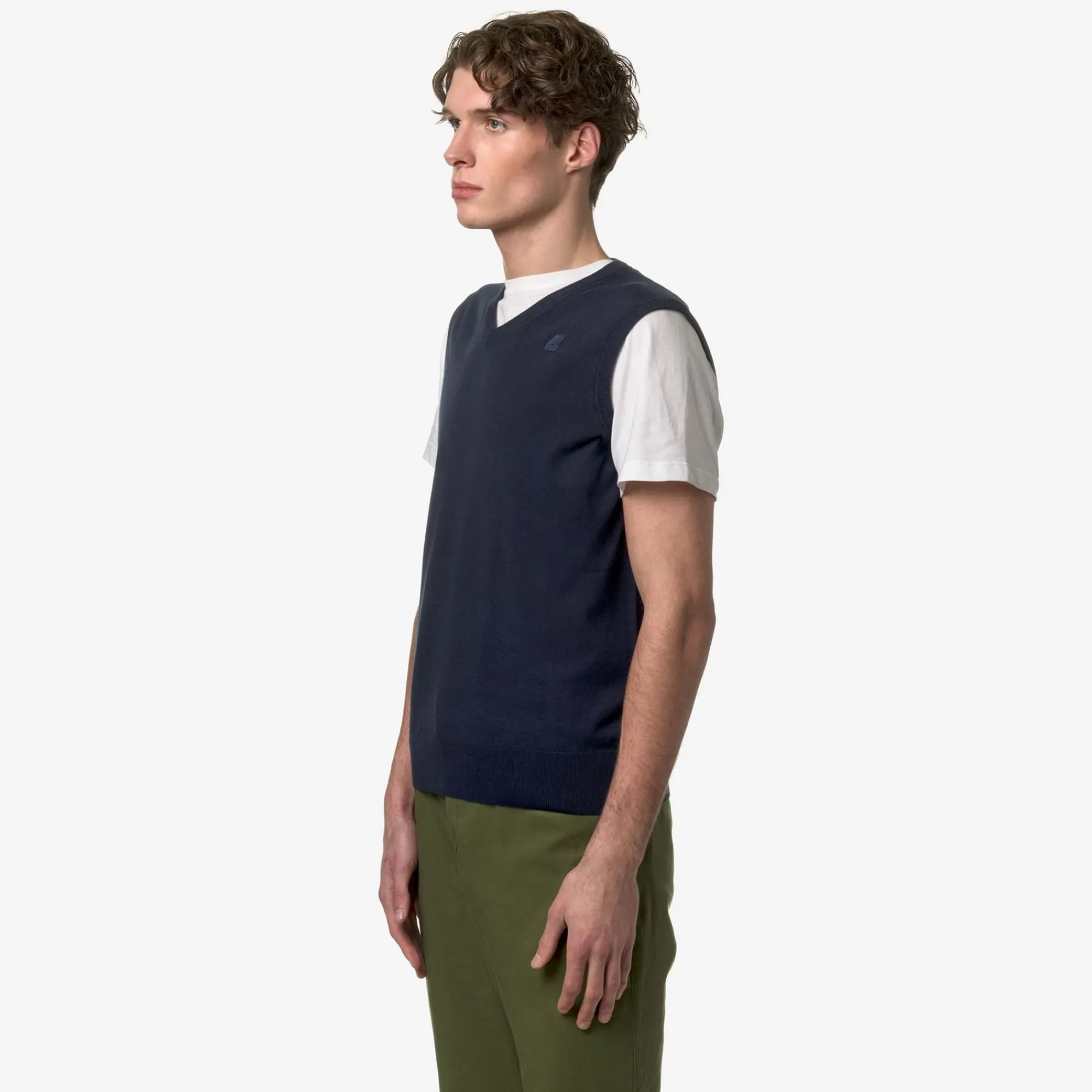 K-WAY Jean Cotton Ps - Knitwear - Vest - Man - Blue Depth New